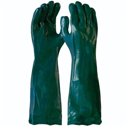 Glove (OS) Glove 45cm Double Dip Green Sand Finish Large