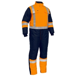 Bisley X Taped Two Tone Hi Vis Freezer Coverall - BC6453T