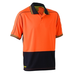 Bisley S/S 2 Tone Hi Vis Polyester Mesh Polo Shirt