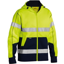 Bisley Taped Hi Vis Fleece Hoodie