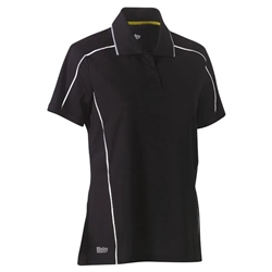 Bisley Womens Cool Mesh Polo Shirt with Reflective Piping