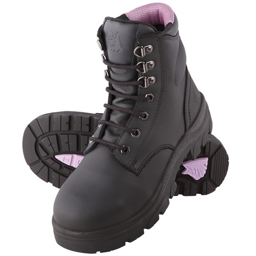 Steel Blue Argyle Ladies Lace-up Ankle Safety Boot