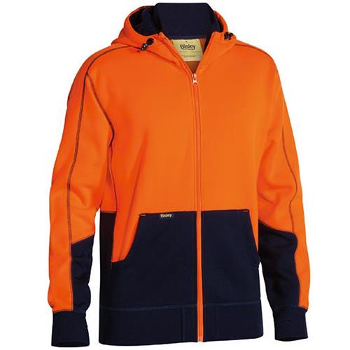 Bisley Hi Vis Fleece Hoodie
