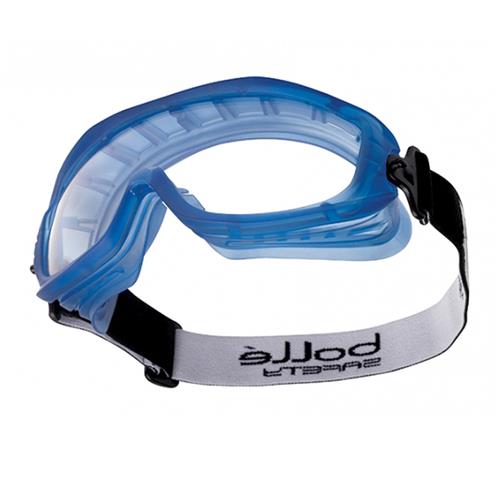 Bollé Safety Atom Blue TPR Frame Goggle Top Vent Closed
