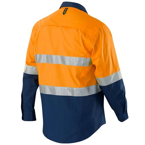 ELEVEN Workwear AeroCOOL Spliced Hi-Vis 3M™ 'Hoop' Taped L/S Shirt