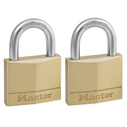 Padlock Diamond Brass 40x22 2pk 140TAU