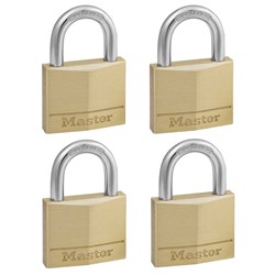 Padlock Diamond Brass 40x22 4pk 140QAU