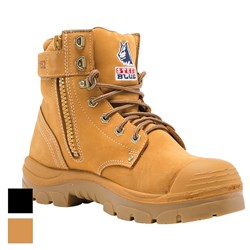 Steel Blue Argyle Zip Steel Toe Bump Cap Safety Boots 332152