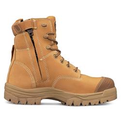 Oliver Mid-Cut Zip-Sided Safety Boot Bump Cap - WHEAT