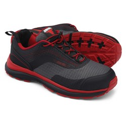 John Bull Leopard Blk/Red Lace-Up Safety Shoe