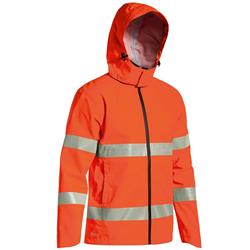 Bisley Taped Hi Vis Lightweight Mini Ripstop Jacket w/ Concealed Hood