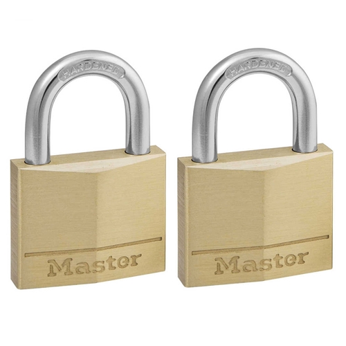 Padlock Diamond Brass 40x22 2pk 140TAU