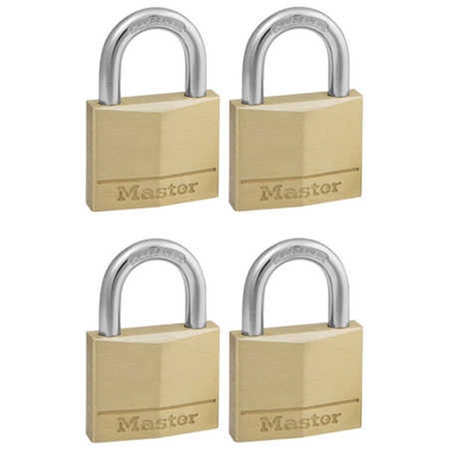 Padlock Diamond Brass 40x22 4pk 140QAU