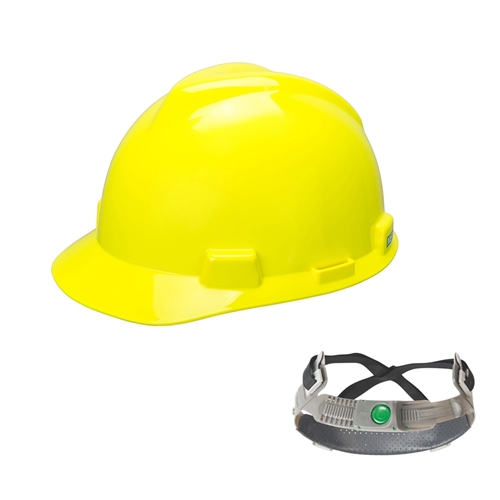 MSA Cap V-Gard Elite, 4PT Unvented Push-Key-Suspension