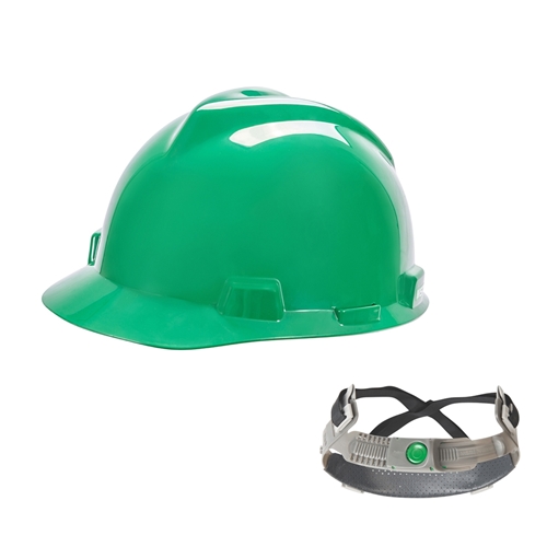 MSA Cap V-Gard Elite, 4PT Unvented Push-Key-Suspension