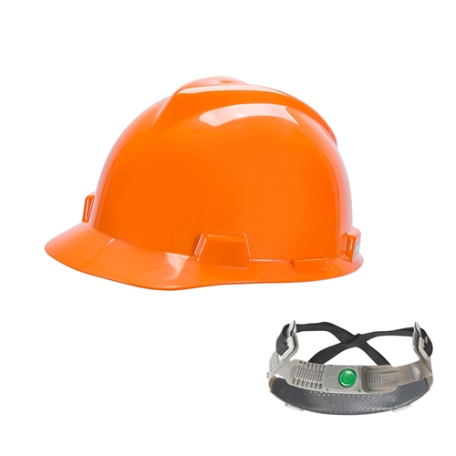MSA Cap V-Gard Elite, 4PT Unvented Push-Key-Suspension