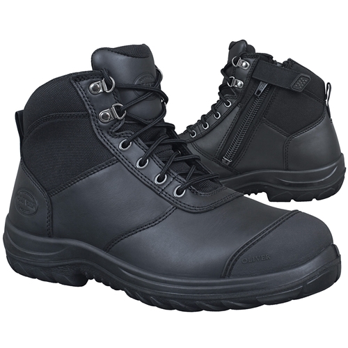 Oliver Zip-Sided Ankle Safety Boot - Black