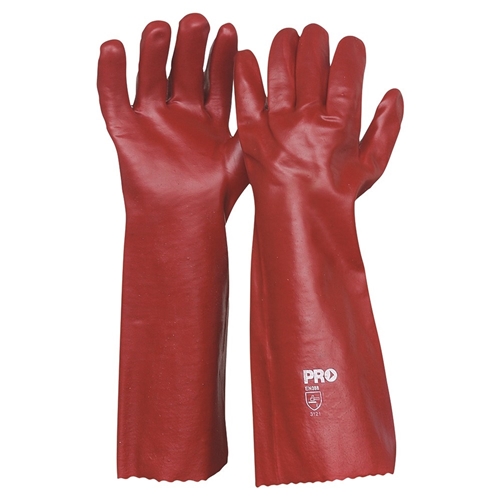 Pro Choice PVC Red Glove Long