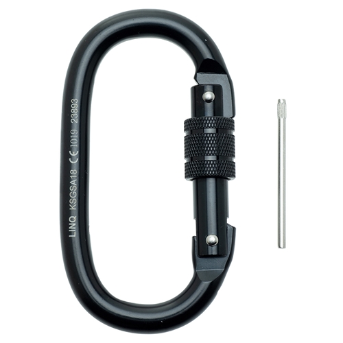 LINQ Karabiner Screw Gate Steel Alloy 18mm