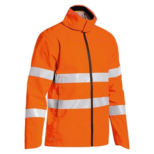 Bisley Taped Hi Vis Lightweight Mini Ripstop Jacket w/ Concealed Hood