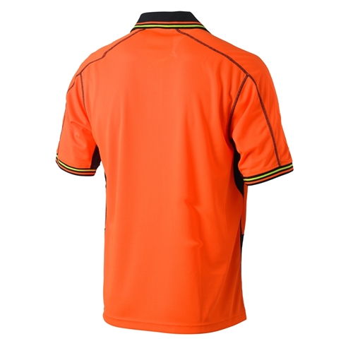 Bisley S/S 2 Tone Hi Vis Polyester Mesh Polo Shirt