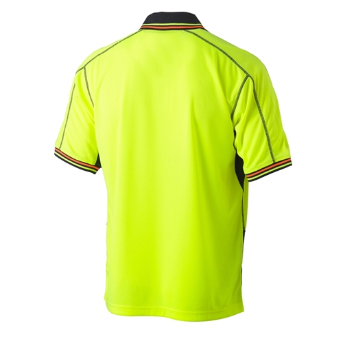 Bisley S/S 2 Tone Hi Vis Polyester Mesh Polo Shirt