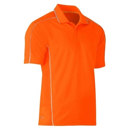 Bisley Cool Mesh Polo Shirt with Reflective Piping