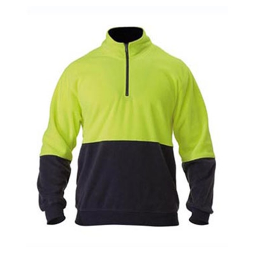 Bisley 2 Tone Hi Vis 1/4 Zip Polar Fleece