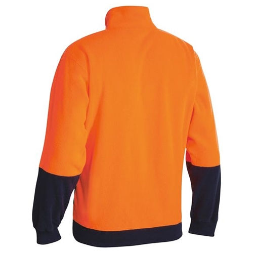 Bisley 2 Tone Hi Vis 1/4 Zip Polar Fleece
