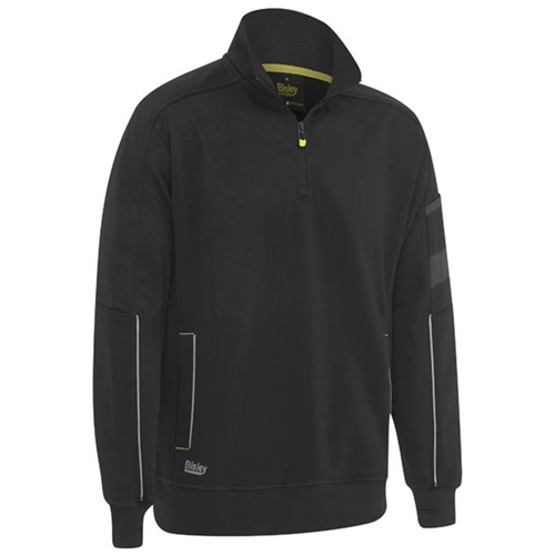 Bisley Work Fleece 1/4 Zip Pullover with Sherpa Lining