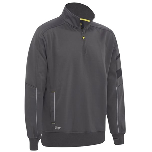 Bisley Work Fleece 1/4 Zip Pullover with Sherpa Lining