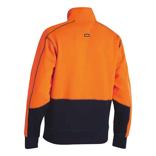 Bisley 2 Tone Hi Vis 1/4 Zip Fleece Pullover