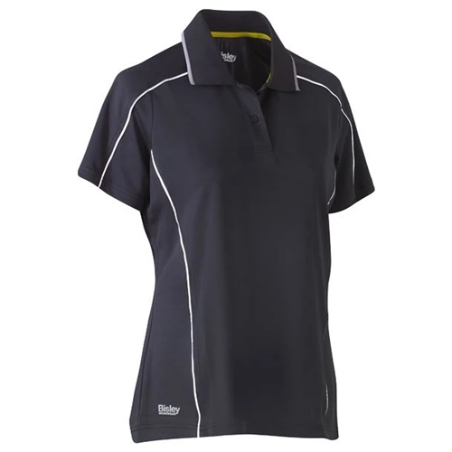 Bisley Womens Cool Mesh Polo Shirt with Reflective Piping