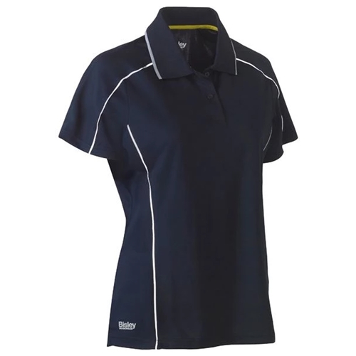 Bisley Womens Cool Mesh Polo Shirt with Reflective Piping