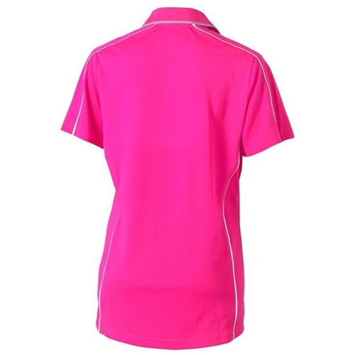 Bisley Womens Cool Mesh Polo Shirt with Reflective Piping