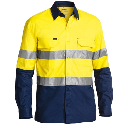 Bisley 3M Taped Hi Vis 2 Tone X Airflow Ripstop Shirt