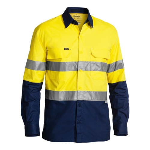 Bisley 3M Taped Hi Vis 2 Tone X Airflow Ripstop Shirt