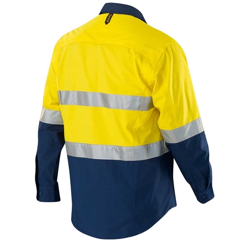 ELEVEN Workwear AeroCOOL Spliced Hi-Vis 3M™ 'Hoop' Taped L/S Shirt