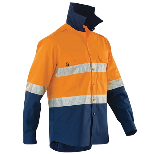 ELEVEN Workwear AeroCOOL Spliced Hi-Vis 3M™ 'Hoop' Taped L/S Shirt