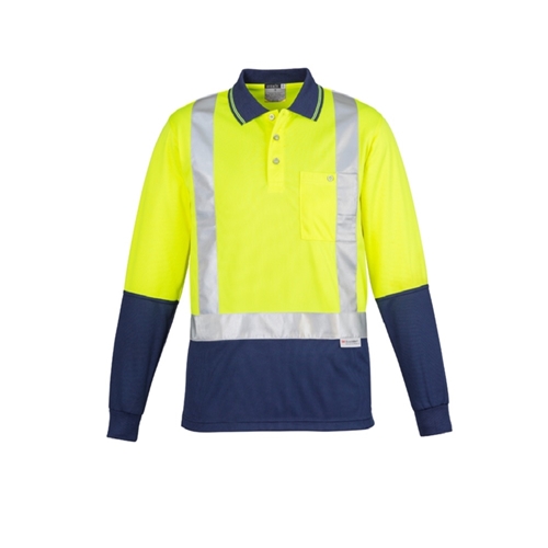 Two Tone Polo D/N L/S Polyester