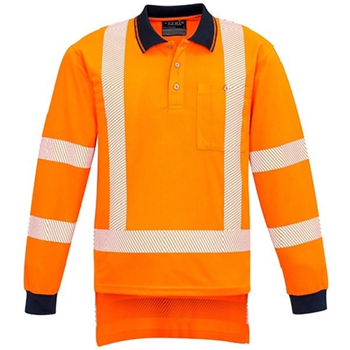 Syzmik Mens TTMC-W Segmented 100% Polyester L/S Polo 175gsm