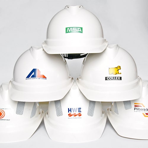 hard hat branding