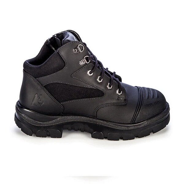 Steel Blue Parkes 95cm Z/Sided Safety Hiker Boots w/ Scuff Cap 312658 BLACK