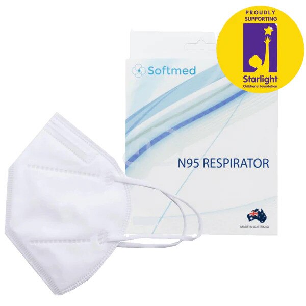 Softmed Flat Fold P2 N95 Respirator Ear Loop Australian Made
