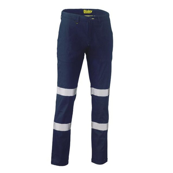 Bisley Taped Biomotion Stretch Cotton Drill Work Pants