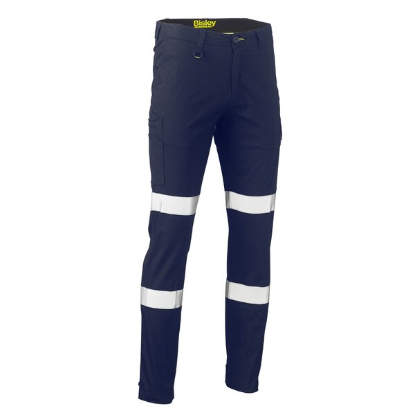Bisley Taped Biomotion Stretch Cotton Drill Cargo Pants With Construct Civil Logo