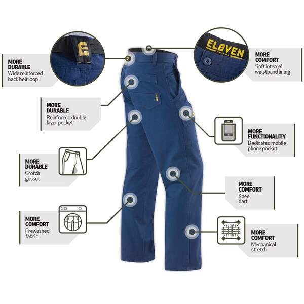 ELEVEN Workwear Evolution Cotton Drill Work Pant