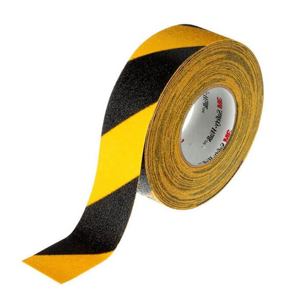 3M 613 Safety-Walk Slip-Resistant Tape Black/Yellow Stripe 50mm x 18.2m