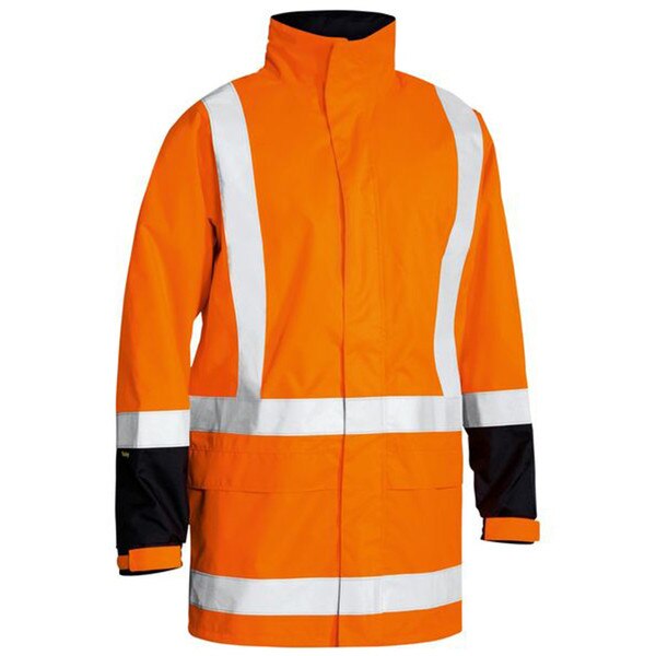 Bisley TTMCW17 Taped Hi Vis Rain Shell Jacket With Stantec Logo
